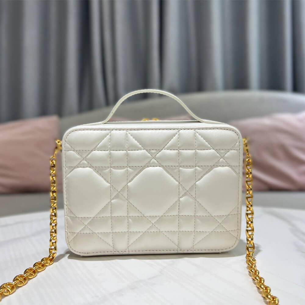 D10r CARO BOX BAG WITH CHAIN