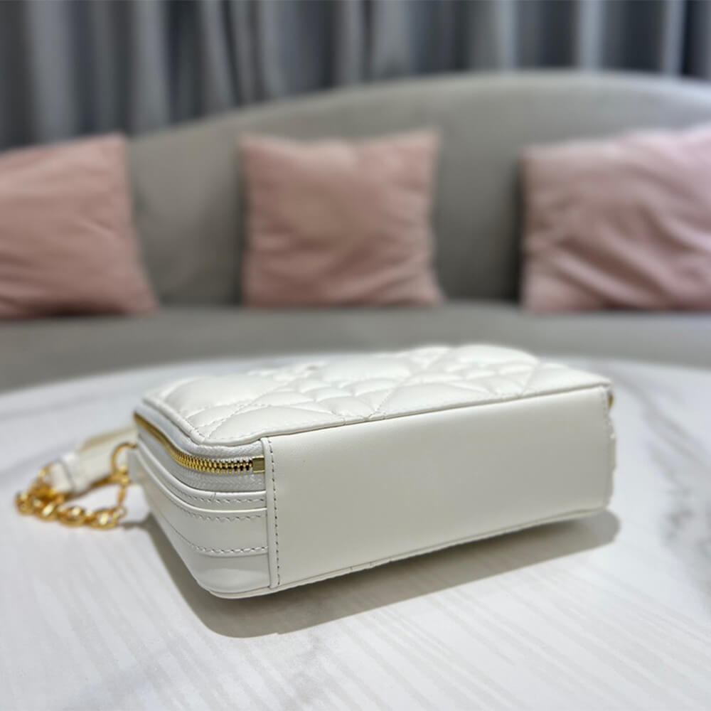 D10r CARO BOX BAG WITH CHAIN