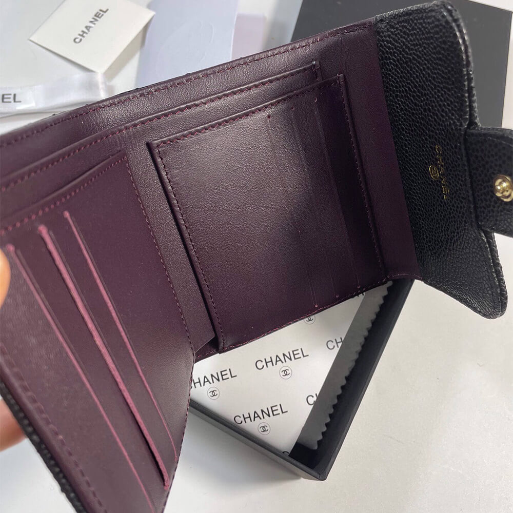 Ch**el Flap Compact Wallet