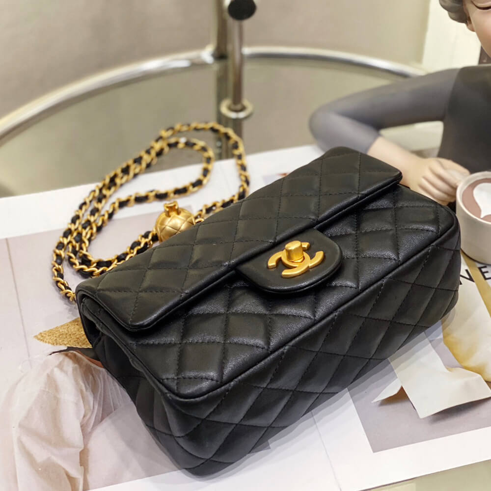 Ch**el Pearl Crush Mini Flap