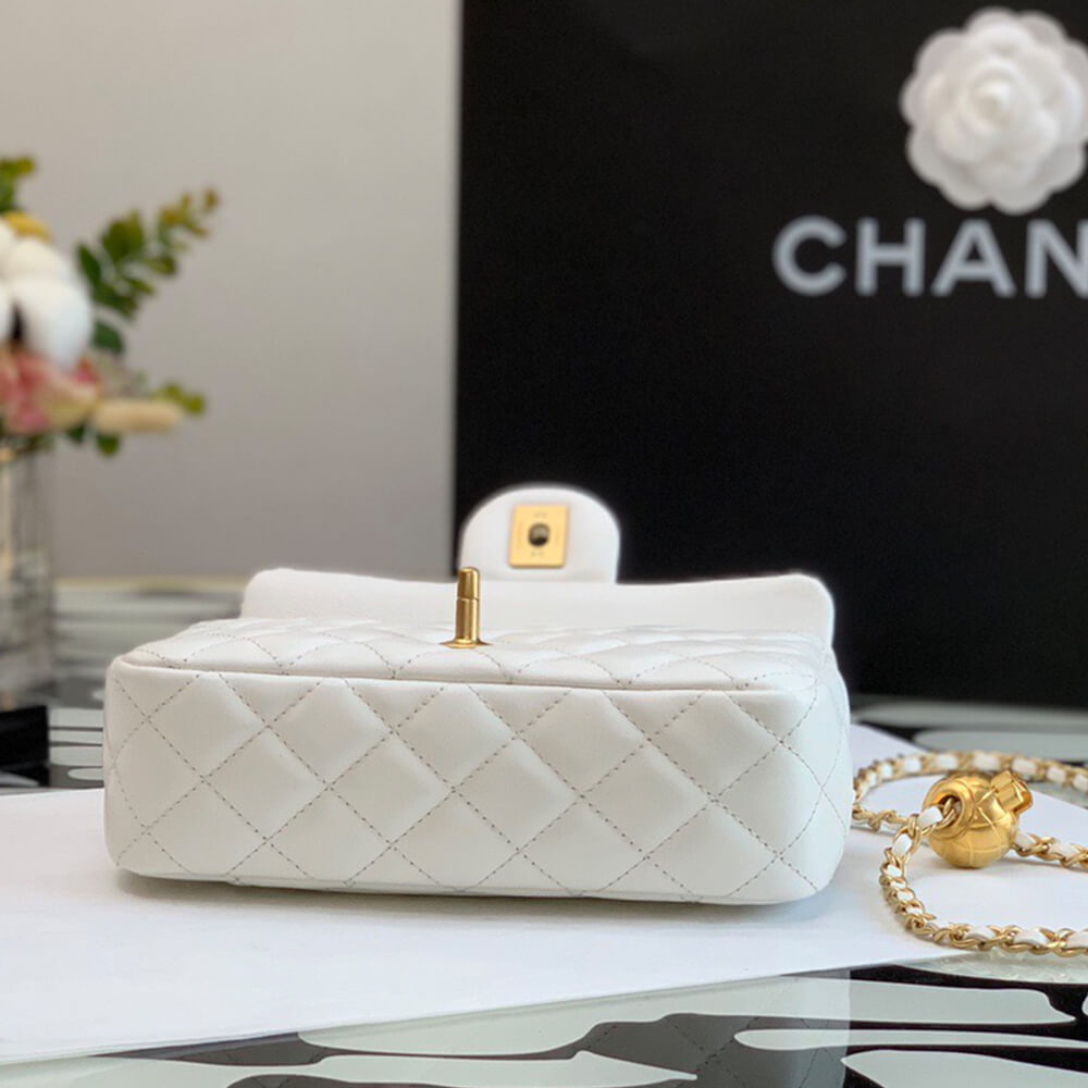 Ch**el Pearl Crush Mini Rectangular Flap Bag