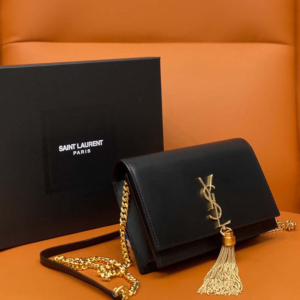 Sa1nt Lau*nt BLACK ‘KATE’ SHOULDER BAG