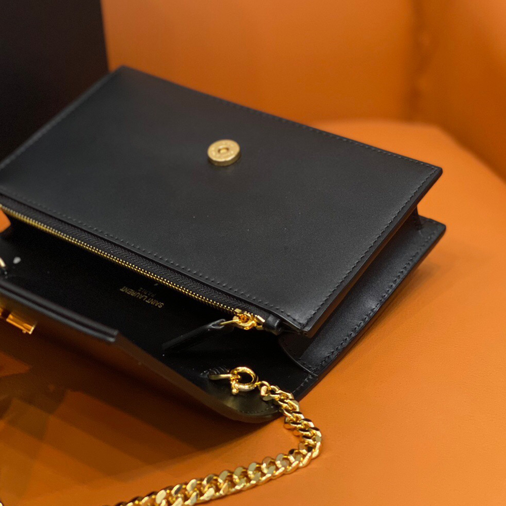 Sa1nt Lau*nt BLACK ‘KATE’ SHOULDER BAG
