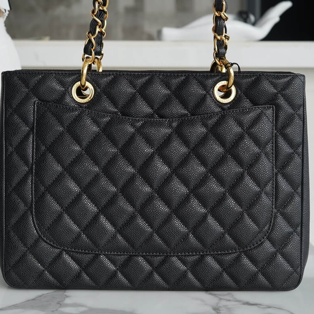 Ch**el GST Grand Shopping Tote Black Caviar
