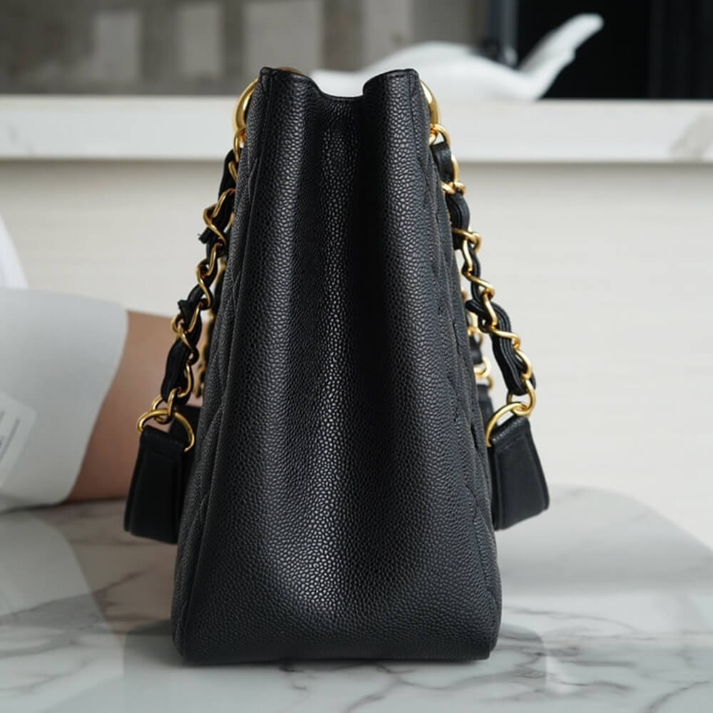 Ch**el GST Grand Shopping Tote Black Caviar