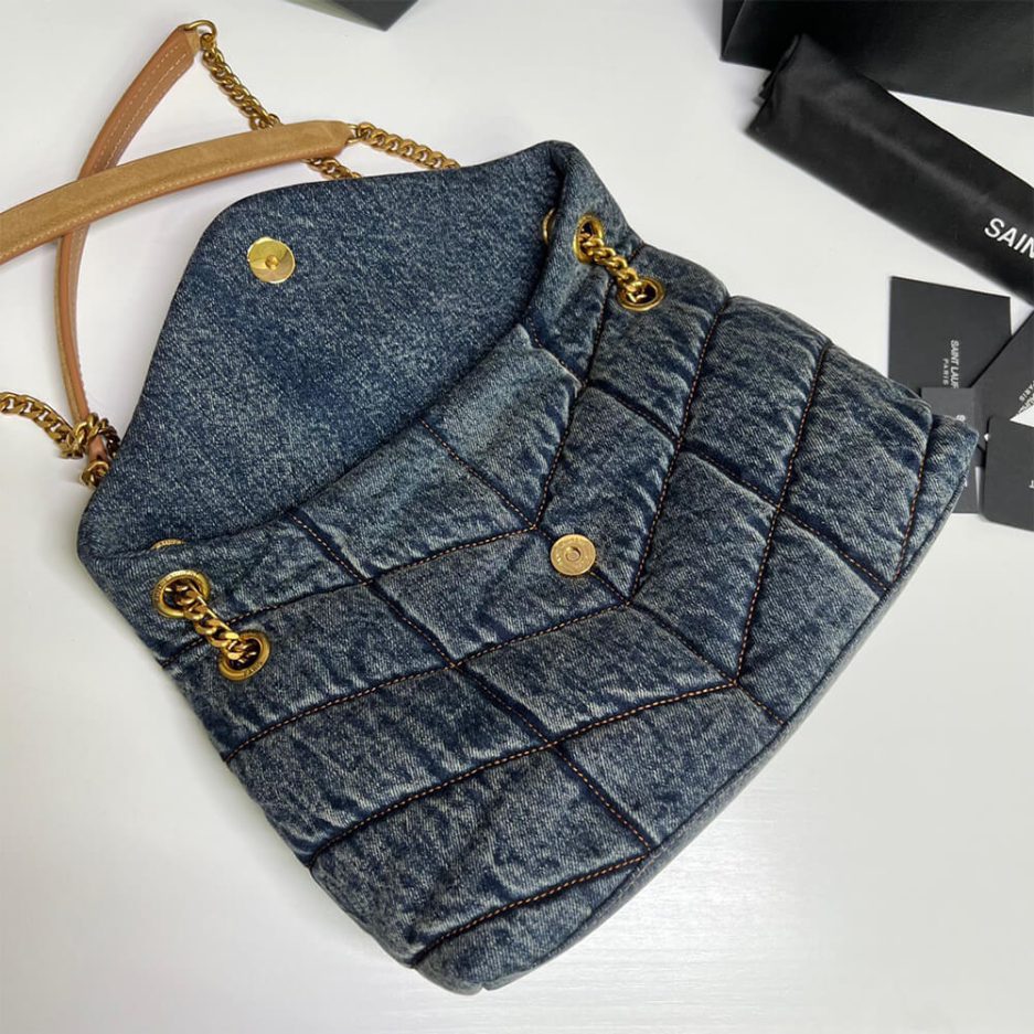 y51 puffer small in suede and De*1m