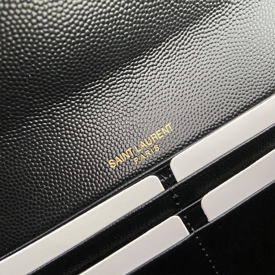Y51 CASSANDRE MATELASSÉ LARGE FLAP WALLET IN GRAIN DE POUDRE LEATHER