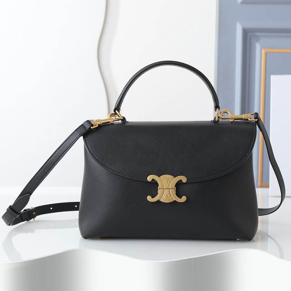 Ce1i*e MEDIUM NINO BAG IN S*pPLE GRAINED CALFSKIN(HIGH-END GRADE)